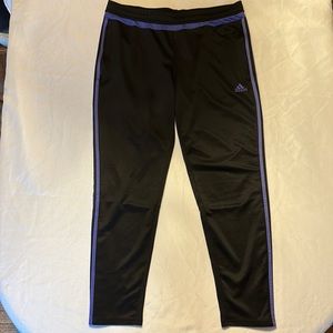 Black and purple Adidas sweatpants size XL UNISEX